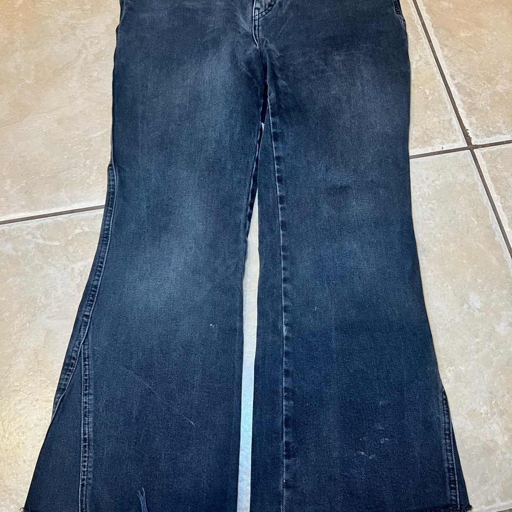 Free People Black Flare Leg Jeans